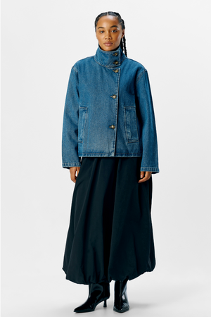 Tilla Gro L/S Denim Jacket - Medium Blue Denim