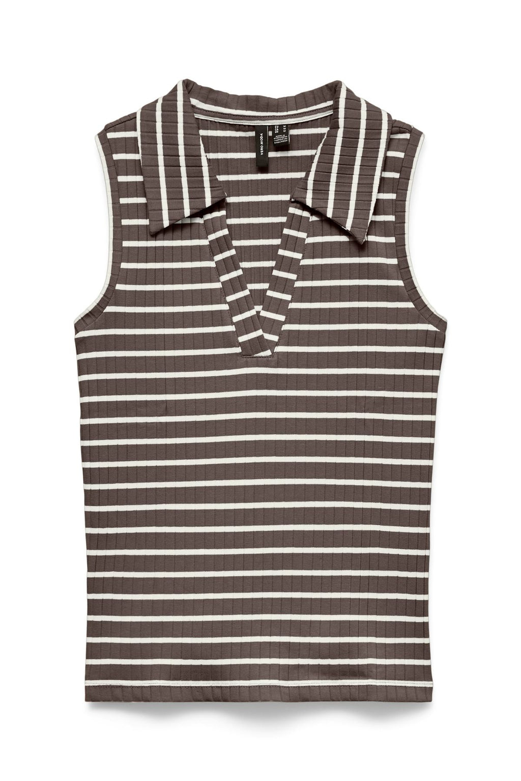 Sea Collar Top - Σοκολατένια ρίγες Martini:Snow White