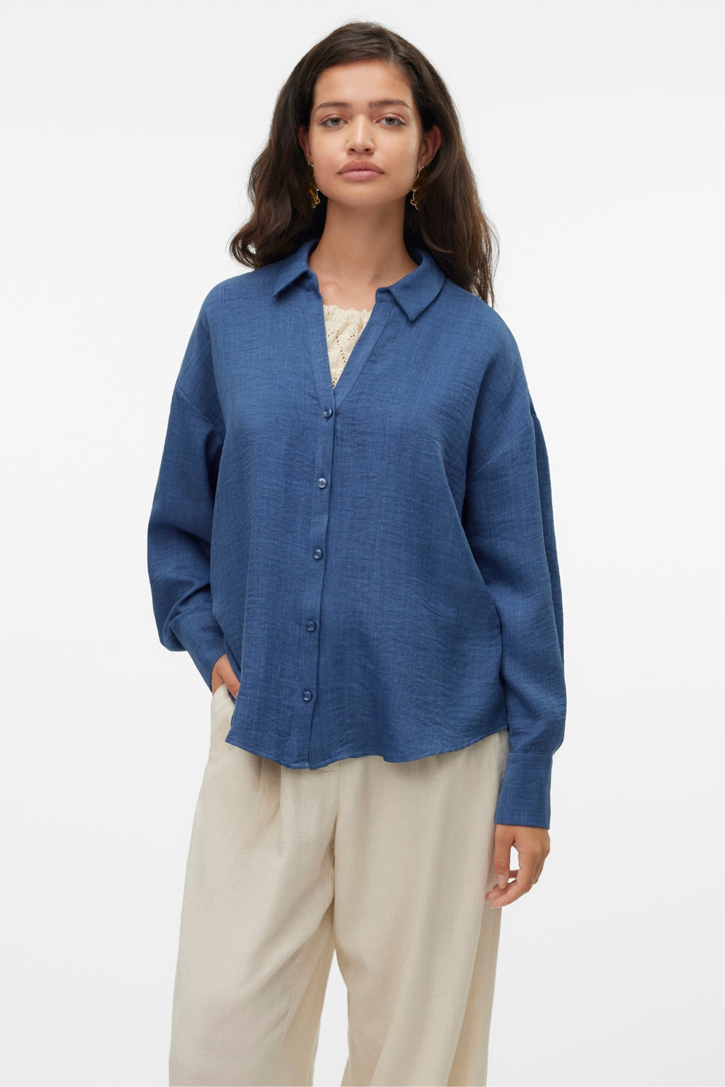 Melaney Queeny Shirt - Dark Denim Melange