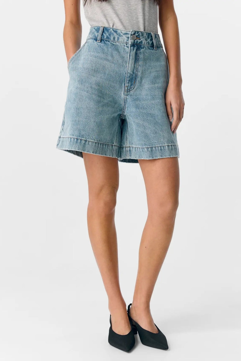 Γέφυρα Shorts - Μεσαίο μπλε denim
