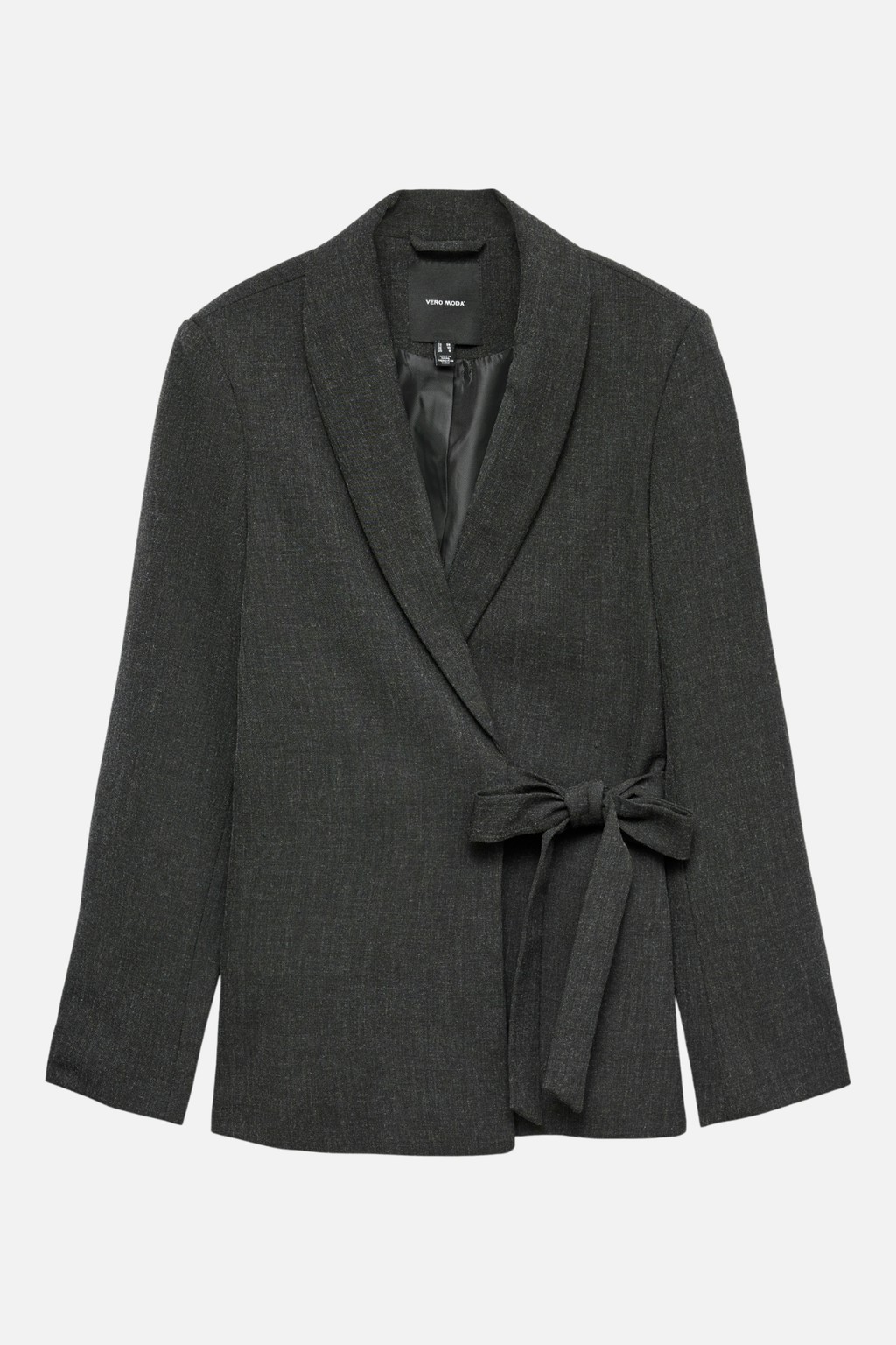 Bestie Loose Strap Blazer - Dark Grey Melange