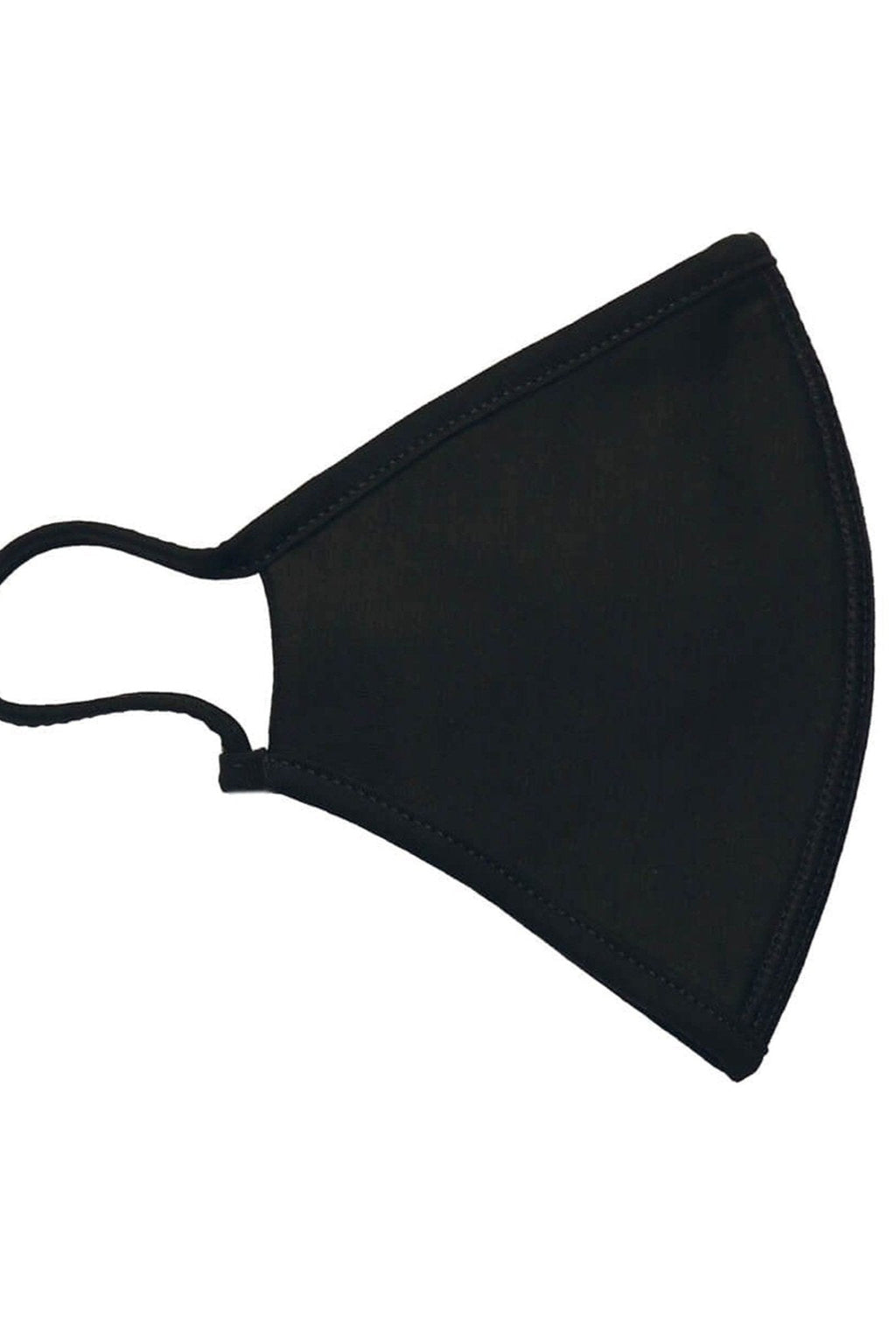10 τεμ. Μάσκα υφάσματος με 3 στρώματα - μαύρο (οργανικό βαμβάκι)