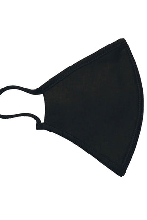 10 τεμ. Μάσκα υφάσματος με 3 στρώματα - μαύρο (οργανικό βαμβάκι)