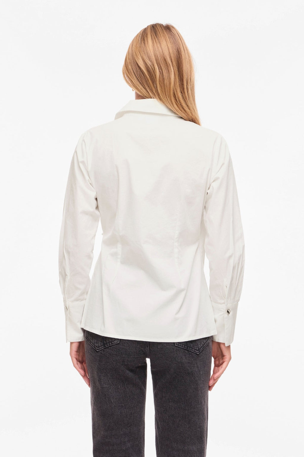 Lumi V-Neck Wrap Top - Snow White