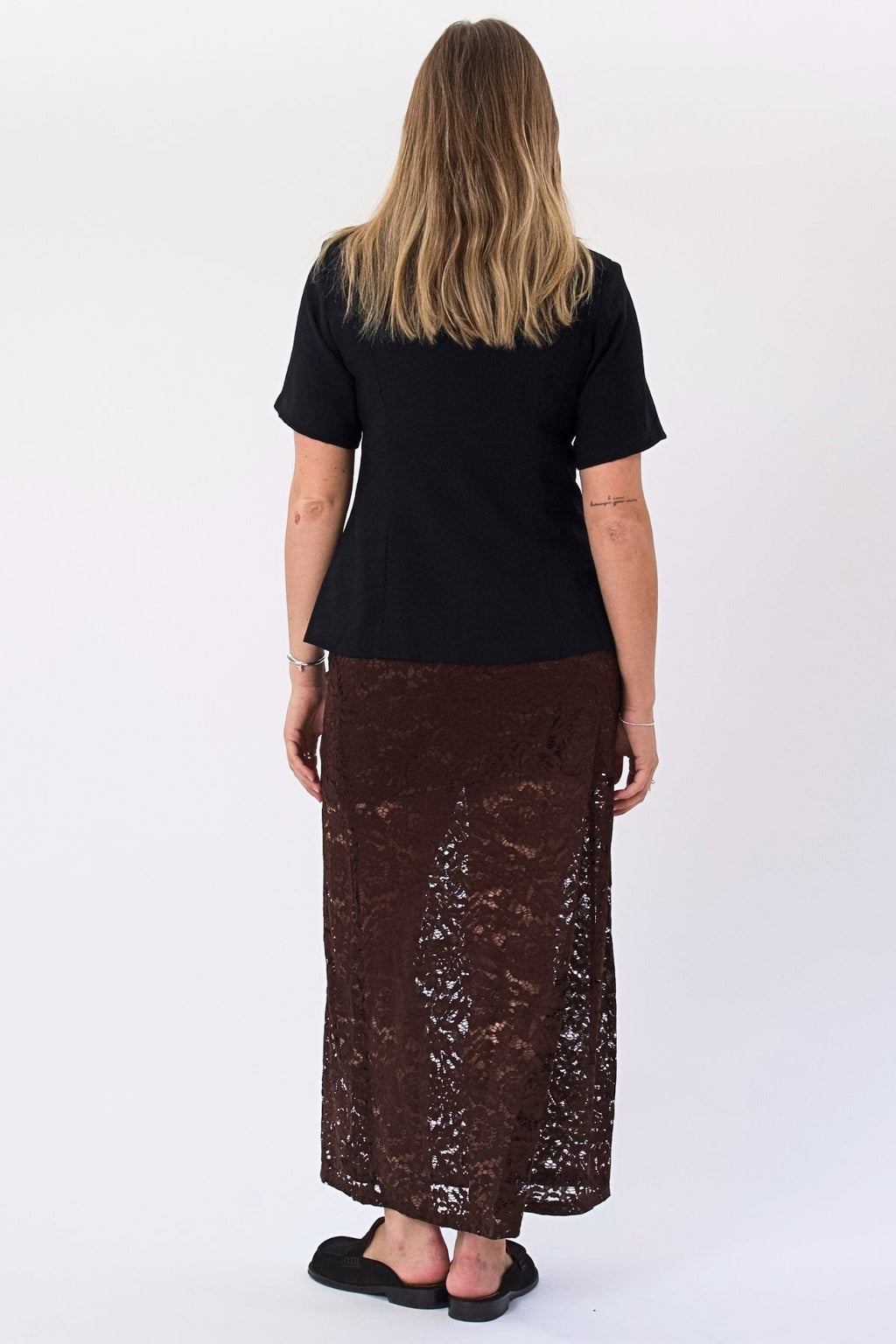 Amara Lace Maxi Φούστα - Καφέ