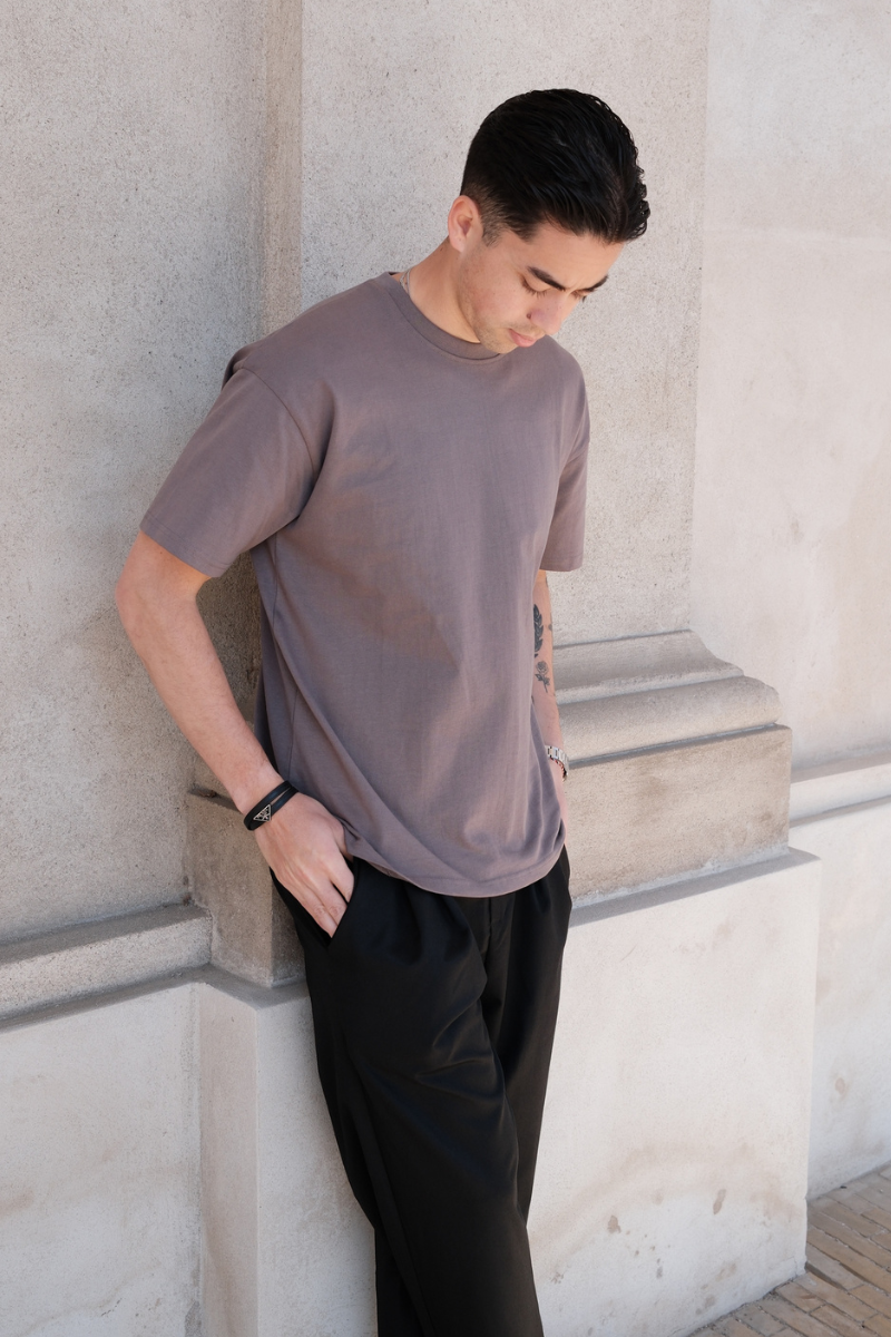 Boxy T-shirt - Σκούρο Γκρι
