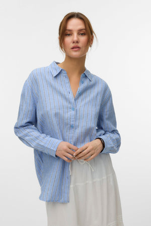Πουκάμισο Linn - Cornflower Blue-Navy Blazer