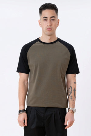 Basic T-shirt Raglan-Black-Army