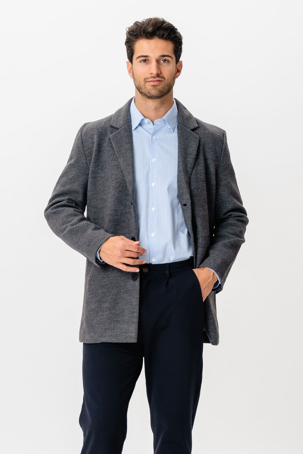 Κλασικό παλτό - Γκρι