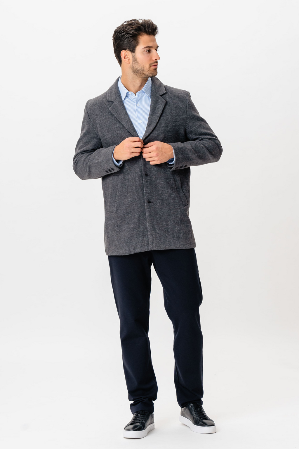 Κλασικό παλτό - Γκρι