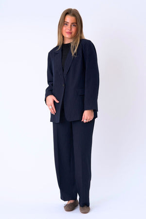 Υπερμεγέθη blazer - ναυτικό pinstripe