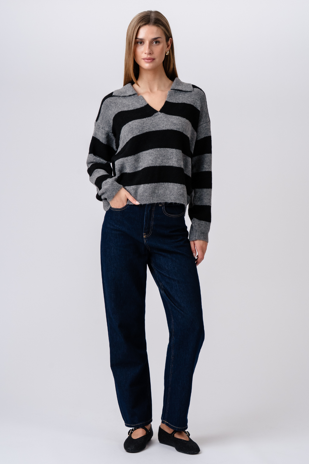 Nora Knit - Grey/Black