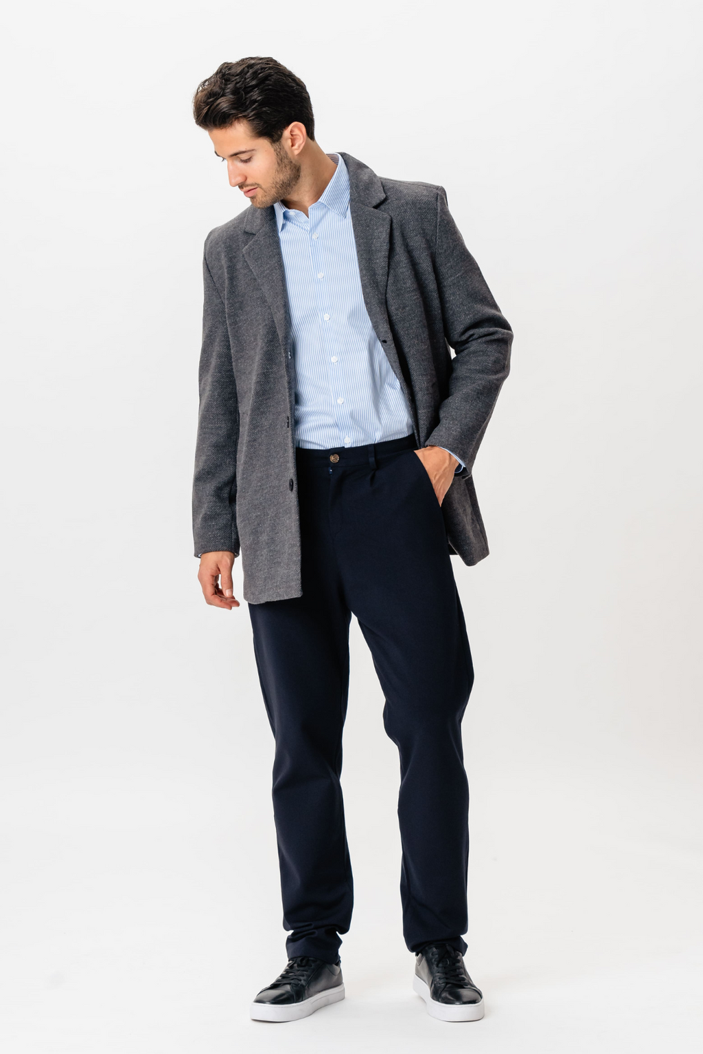 Κλασικό παλτό - Γκρι