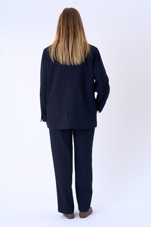 Υπερμεγέθη blazer - ναυτικό pinstripe