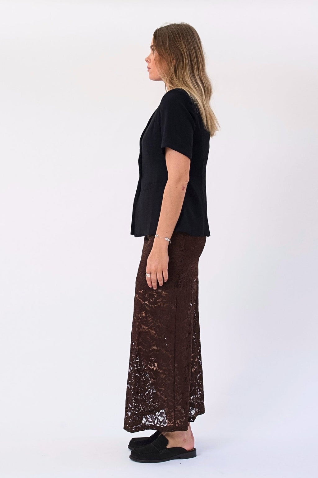 Amara Lace Maxi Φούστα - Καφέ
