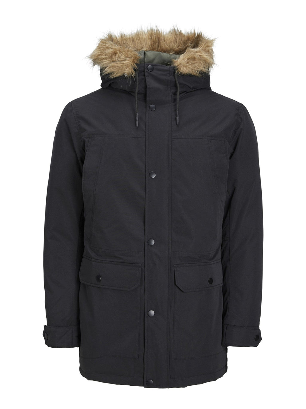 Classic Long Parka Jacket - Μαύρο