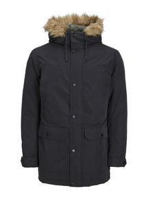 Classic Long Parka Jacket - Μαύρο