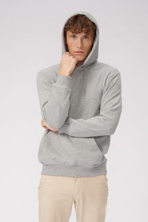 Basic Hoodie Sweat - Ανοιχτό γκρι Melange