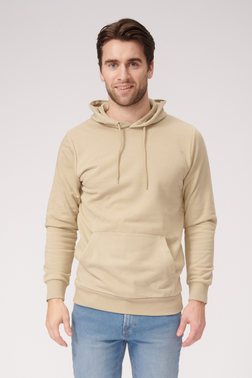 Basic Hoodie Sweat - Mørk Beige - TeeShoppen - Sand/Beige