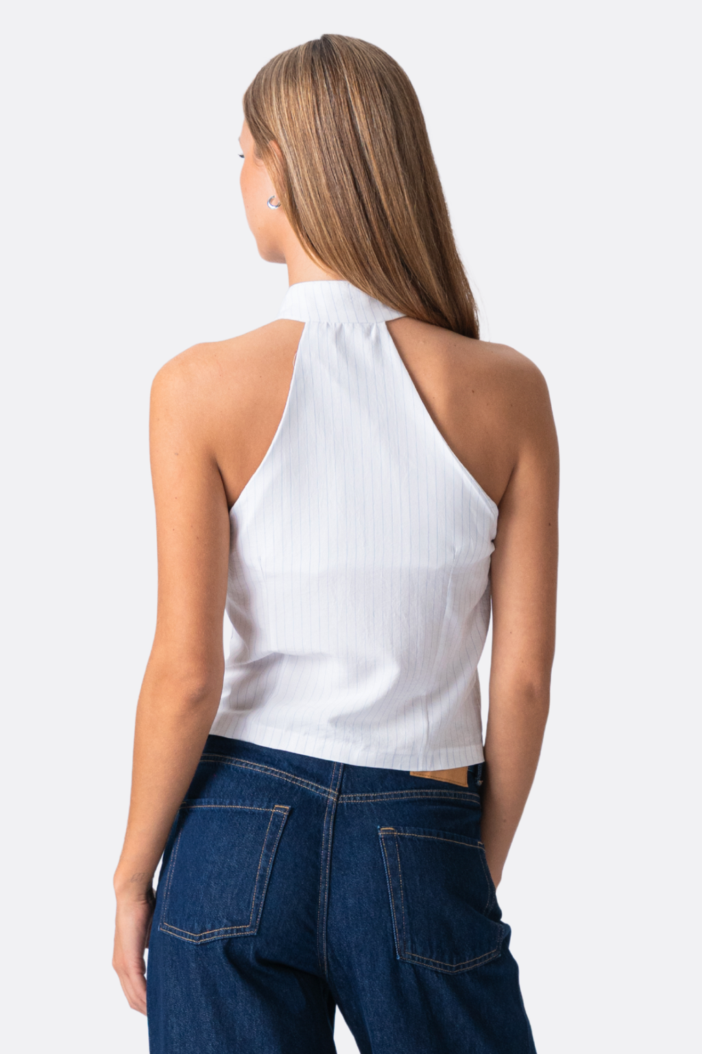 Silva Striped Top - White