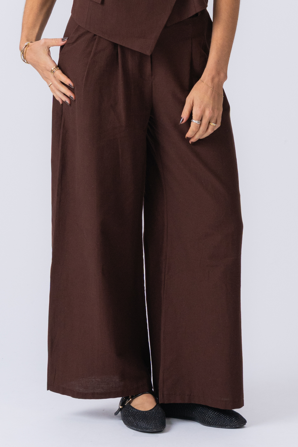 Melissa Wide Pants - Brown