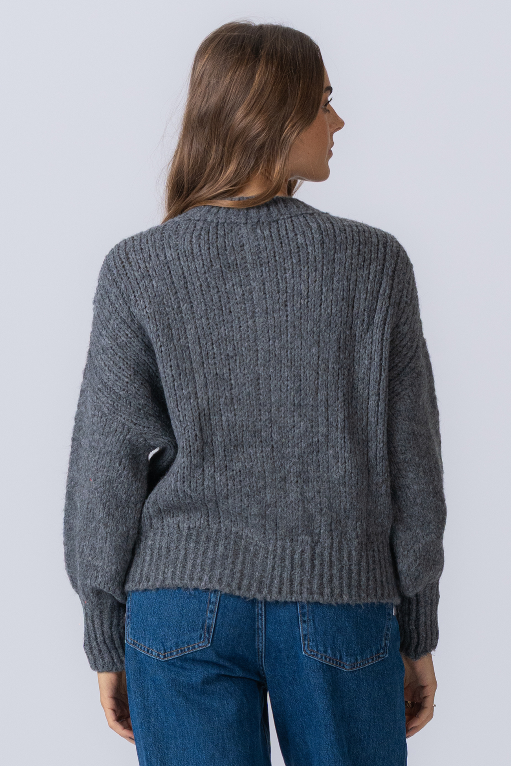 Botton Knit - Γκρι