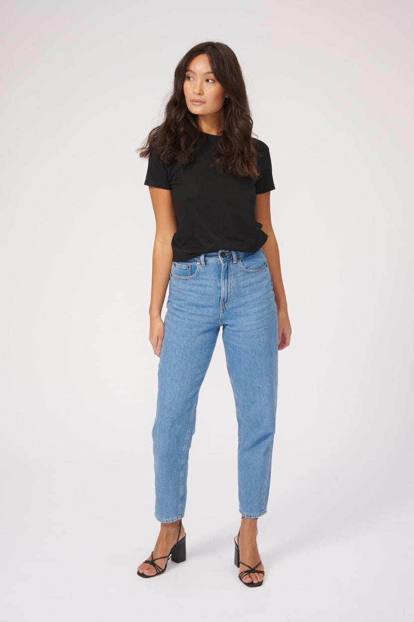 The Original Performance Mom Jeans - Light Blue Denim