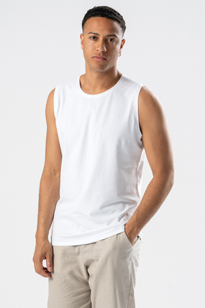 Sleeveless Tee - White