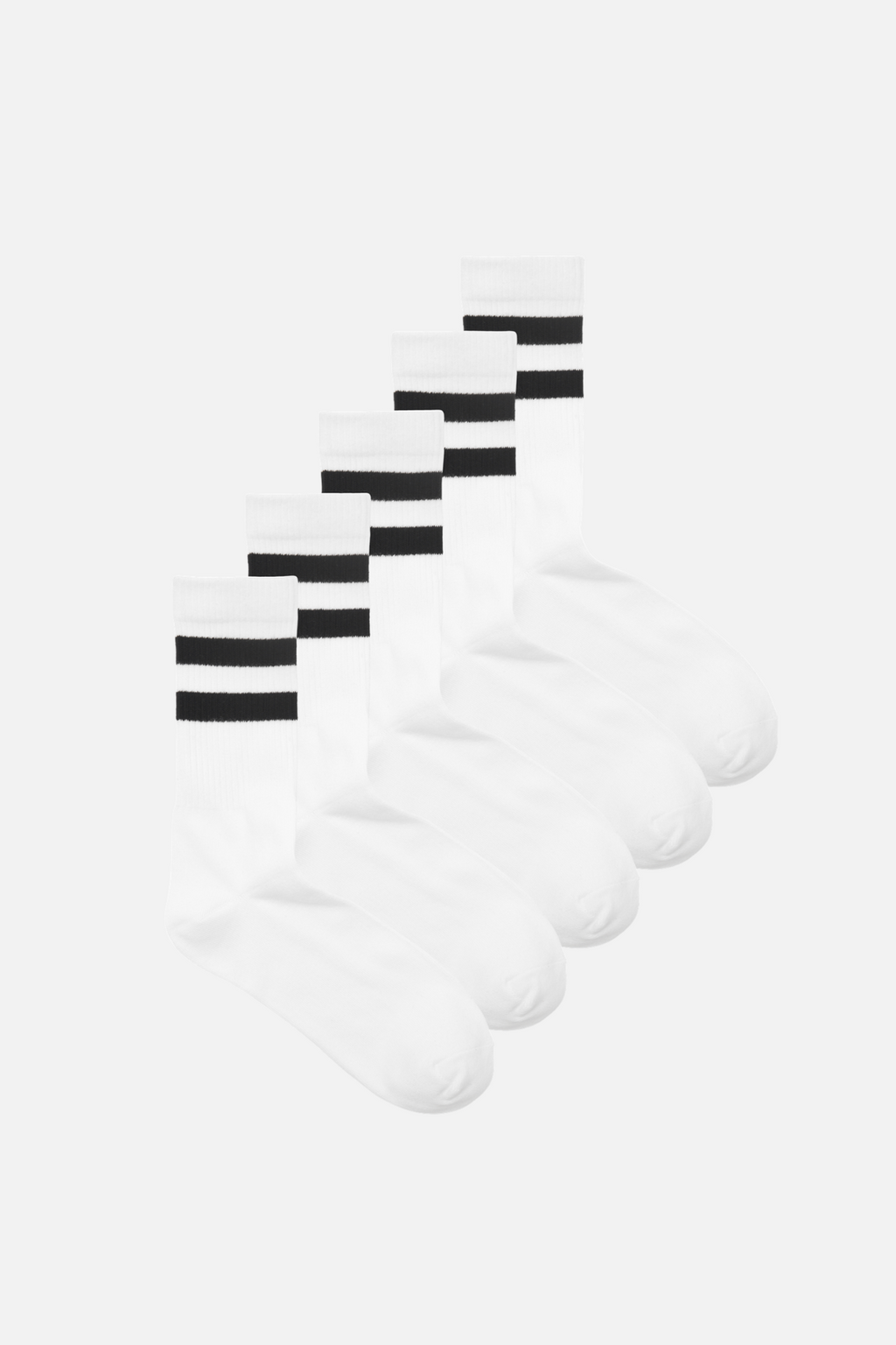 Κληρονομικές κάλτσες τένις 5 τεμ. - Λευκό/μαύρο