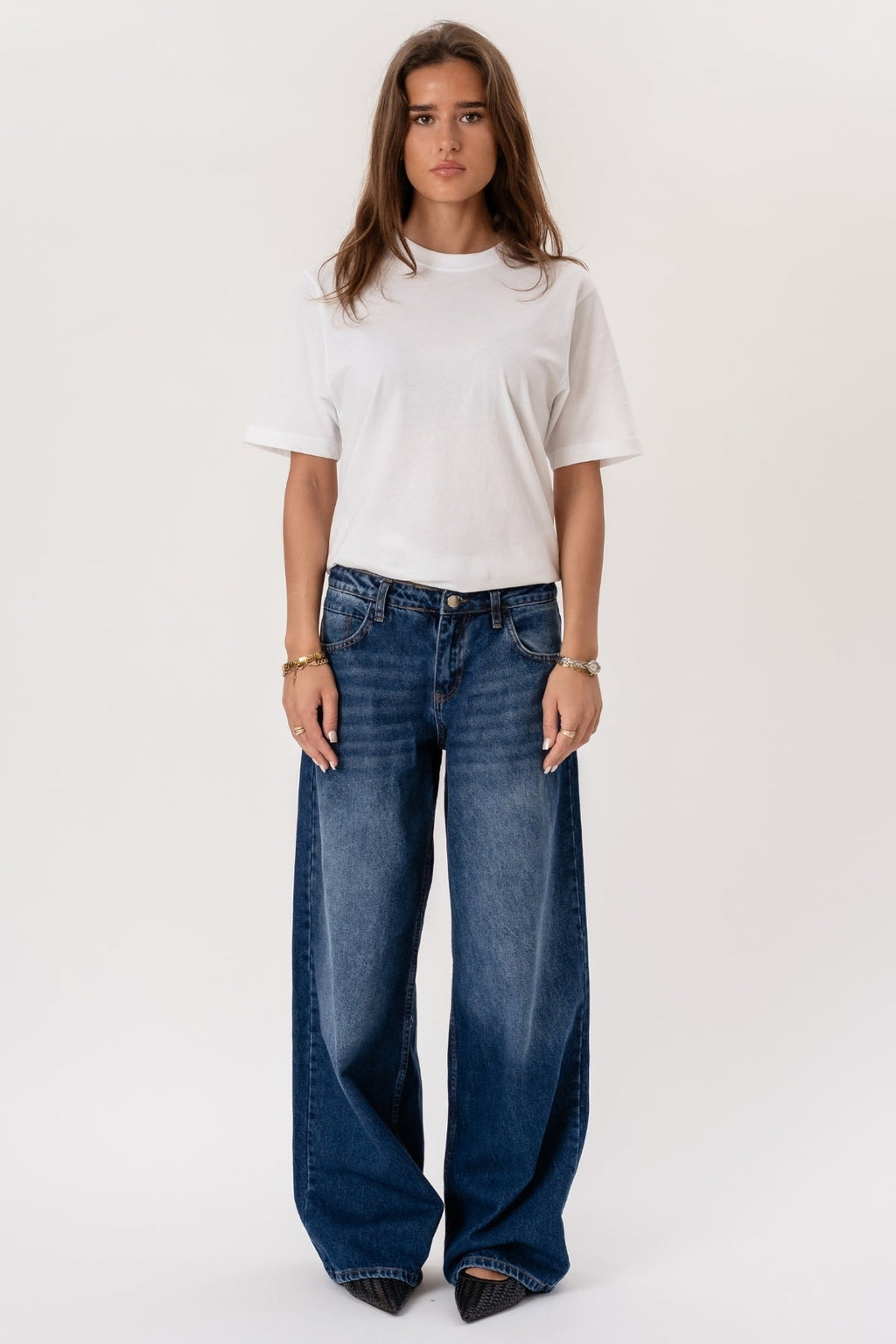 Serena Baggy Jeans - Medium Blue
