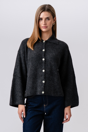 Josie Polo Knit - Γραφίτης