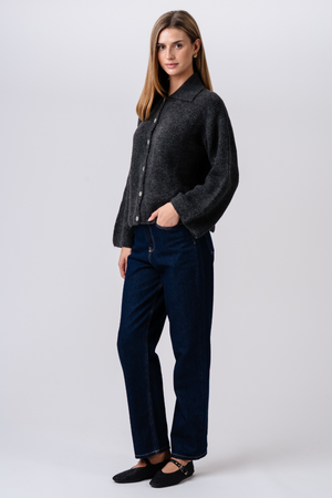 Josie Polo Knit - Γραφίτης
