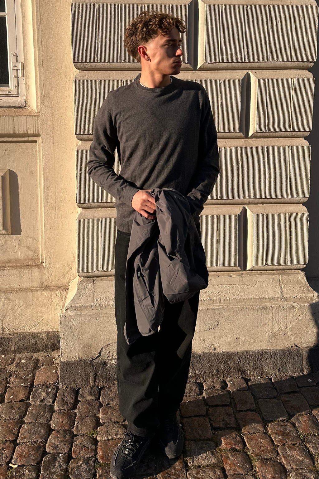 Πουλόβερ με στρογγυλή λαιμόκοψη - Charcoal Melange