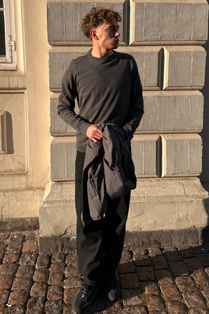 Πουλόβερ με στρογγυλή λαιμόκοψη - Charcoal Melange