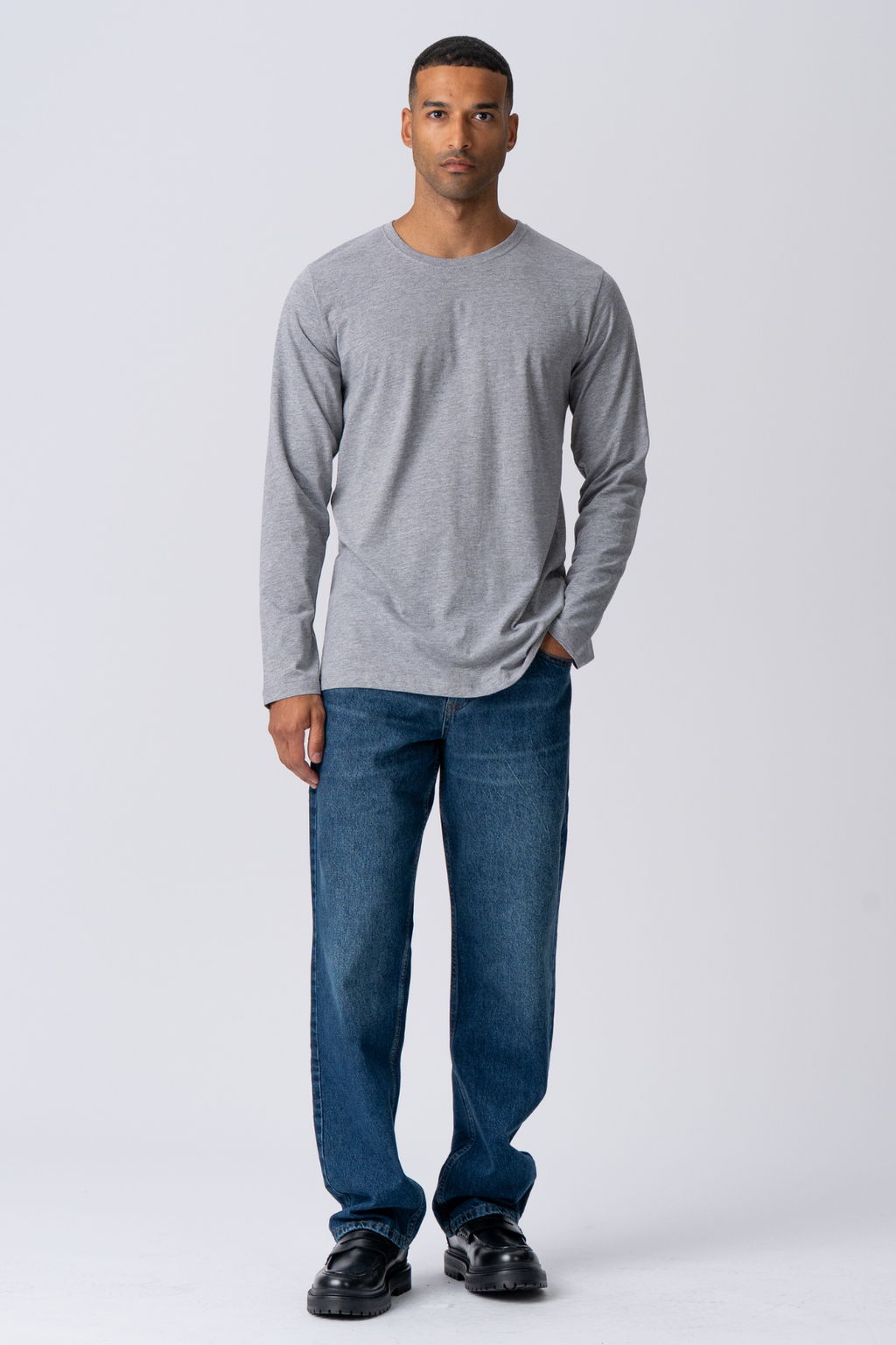 Basic Long-sleeved T-shirt - Gray
