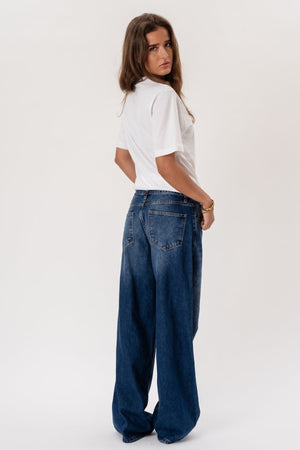 Serena Baggy Jeans - Medium Blue