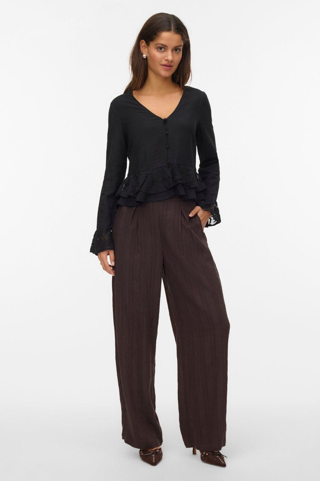 Irine Straight Pant - Σοκολάτα Torte