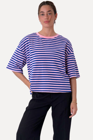 T-shirt Zoe - Μπλε/Ροζ ανοιχτό