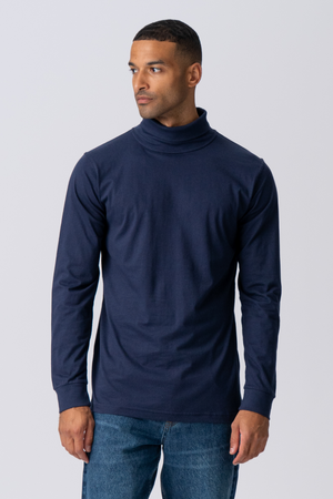 Roll collar sweater - Navy