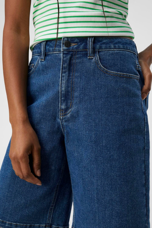 Κάρολ Denim Shorts - Μεσαίο μπλε denim