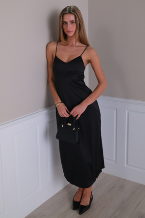 Elina Strap Dress - Μαύρο