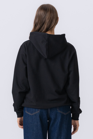 Basic Zip Hoodie - Μαύρο