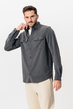 Performance Regular Overshirt - Charcoal