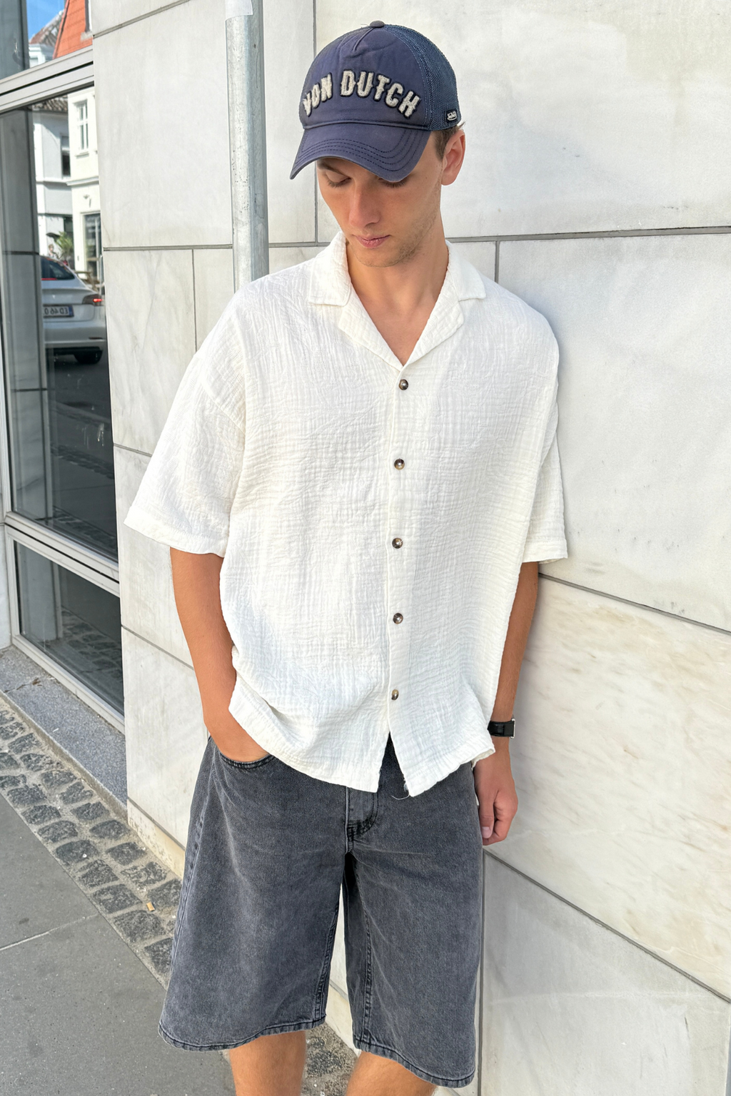 Πουκάμισο μικρού μανικιού - λευκό