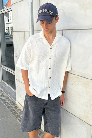 Πουκάμισο μικρού μανικιού - λευκό