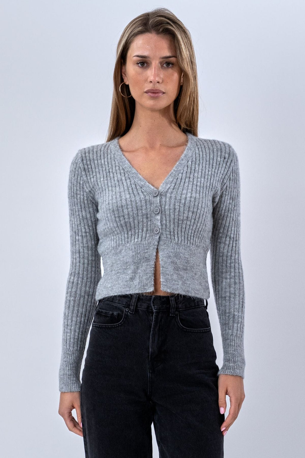 Nova Blouse Knit - Grey
