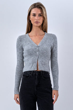 Nova Blouse Knit - Grey