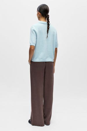 Debbie Knit Polo - Winter Sky Melange