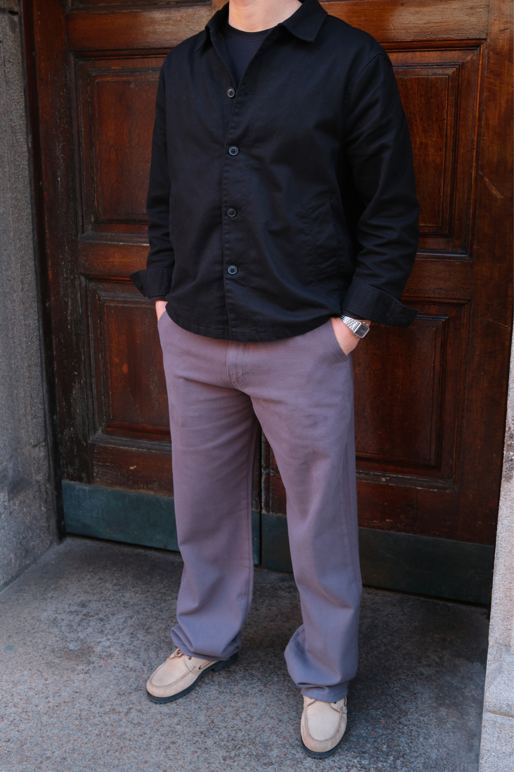 Straight Cotton Chino - Grey