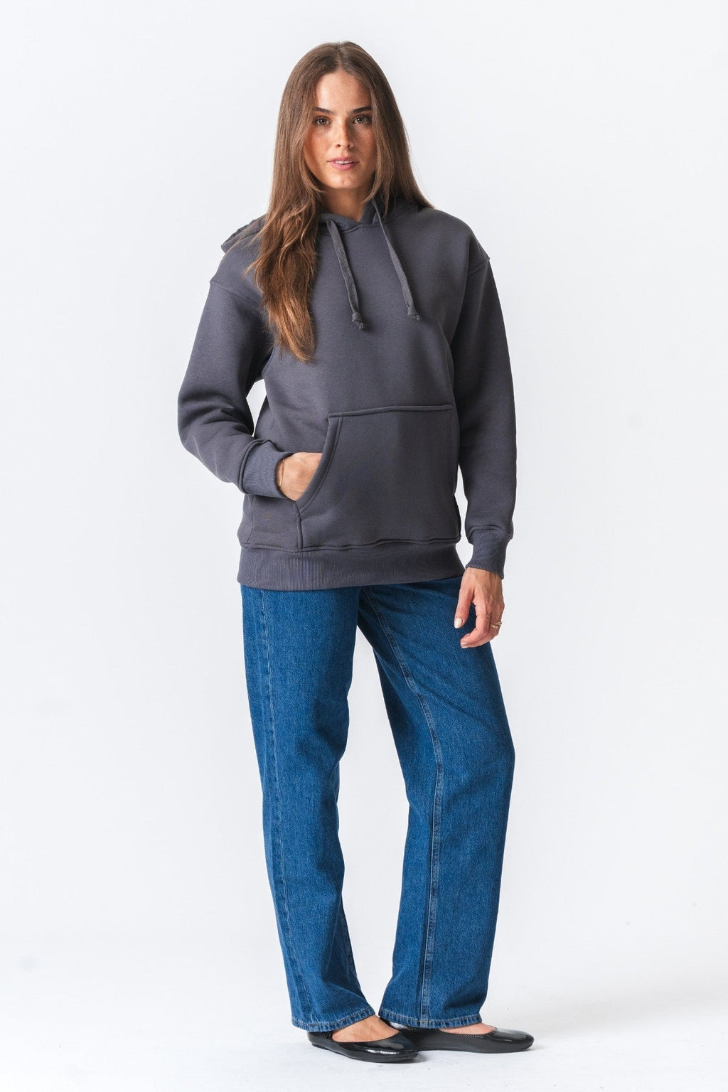 Stella Oversized Hoodie - Dark Grey